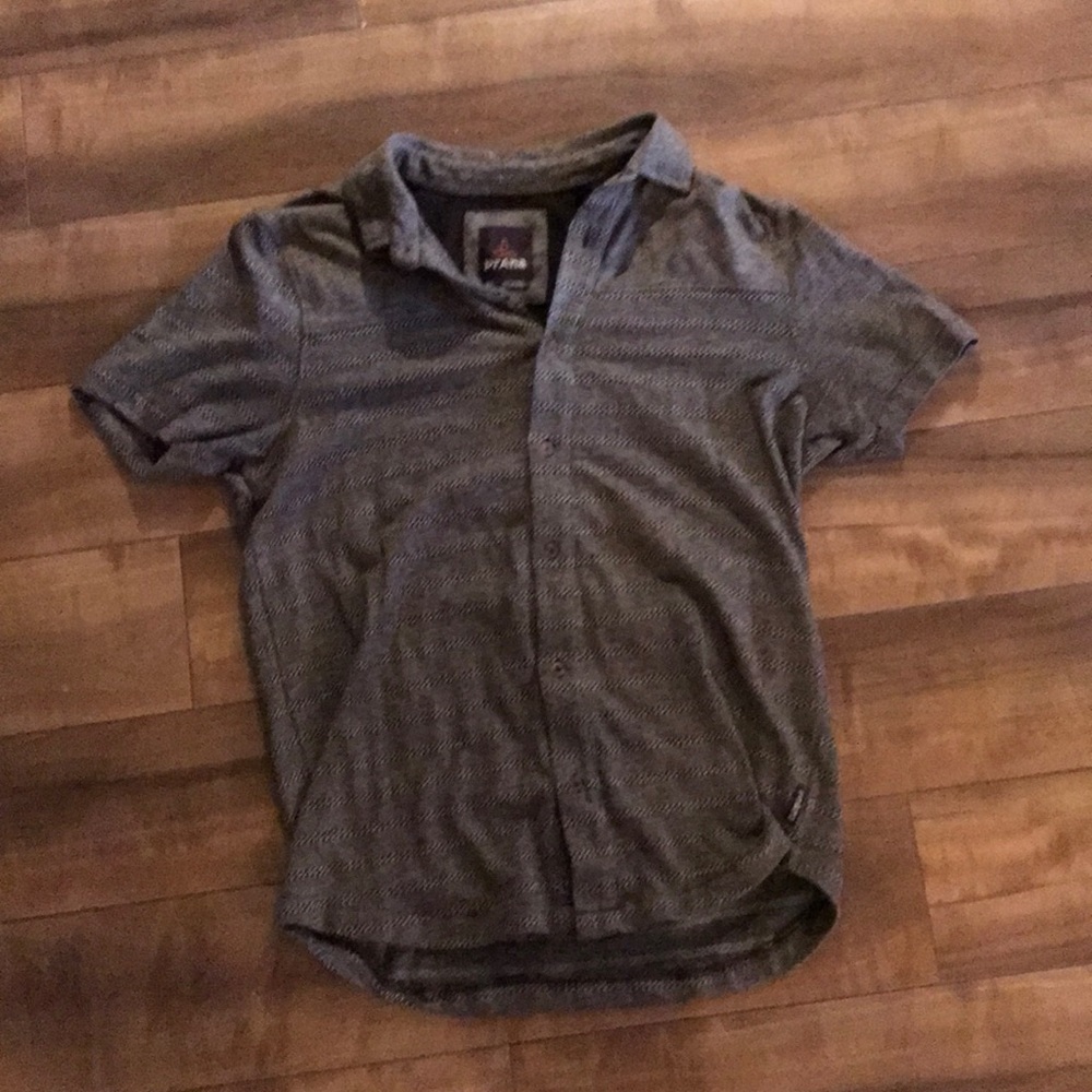 Prana button up jersey short sleeve shirt
